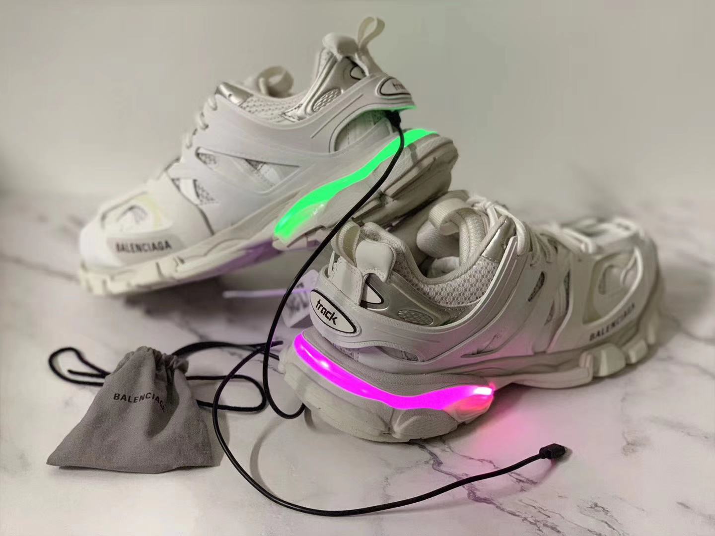 balenciaga track led bianche