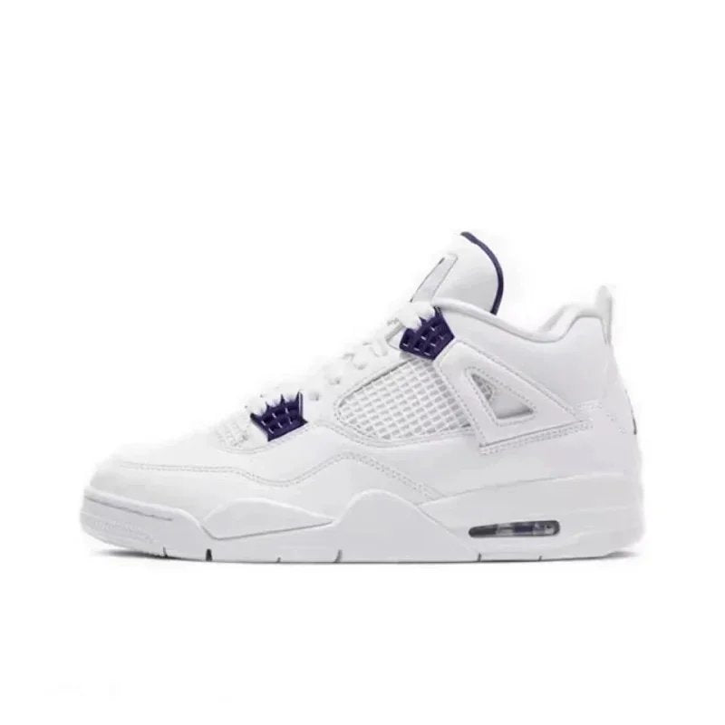 Nike Jordan 4 white purple button